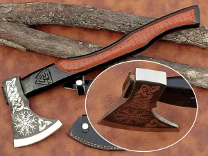 | Exquisite Handmade Viking Axe - Ideal for Collectors & Enthusiasts | Authentic, Artisan-Crafted | Medieval Styled Axe with Durable and Robust High Carbon Steel (GC-AX02)