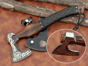 | Exquisite Handmade Viking Axe - Ideal for Collectors & Enthusiasts | Authentic, Artisan-Crafted | Medieval Styled Axe with Durable and Robust High Carbon Steel (GC-AX07)