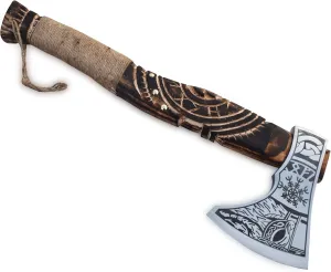 | Exquisite Handmade Viking Axe - Ideal for Collectors & Enthusiasts | Authentic, Artisan-Crafted | Medieval Styled Axe with Durable and Robust High Carbon Steel (GC-AX14)
