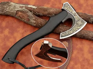 | Exquisite Handmade Viking Axe - Ideal for Collectors & Enthusiasts | Authentic, Artisan-Crafted | Medieval Styled Axe with Durable and Robust High Carbon Steel (GC-AX16)