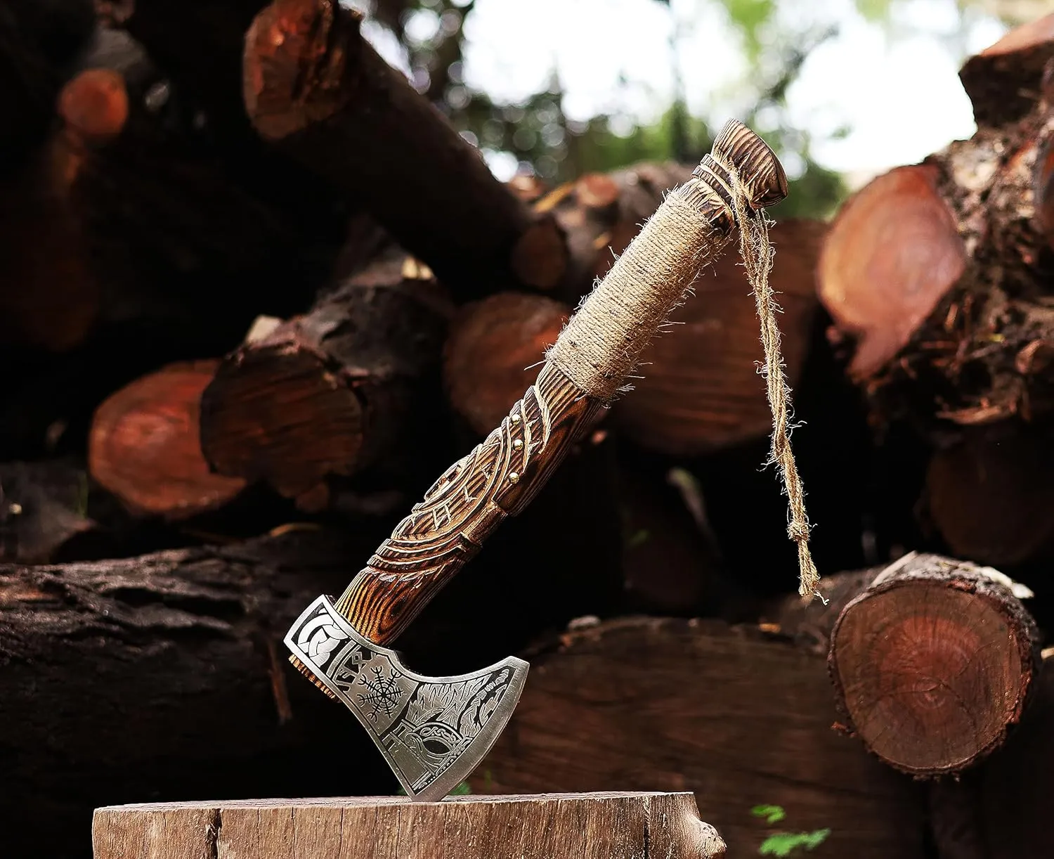 | Viking Axe,Hatchet,Throwing Axe,Hand Axe,Gift for him,Wood Working Tool,Viking Gifts for Men,Camping Hatchet,Tomahawk,Bearded Axe (WCA-014)