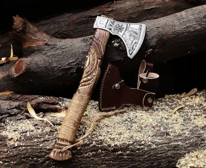 | Viking Axe,Hatchet,Throwing Axe,Hand Axe,Gift for him,Wood Working Tool,Viking Gifts for Men,Camping Hatchet,Tomahawk,Bearded Axe (WCA-014)