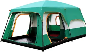 10 Person Outdoor, Family Tent, Rainproof and Breathable Tent with Curtain, Suitable for Family and Friends Out Camping-430 * 305 * 200CM,Green