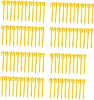 100Pcs Tent Stakes Ground Pegs Practical Anchor Windproof Lightweight Camping Stakes Portable for Yard Awning Shelter Garden, Style D