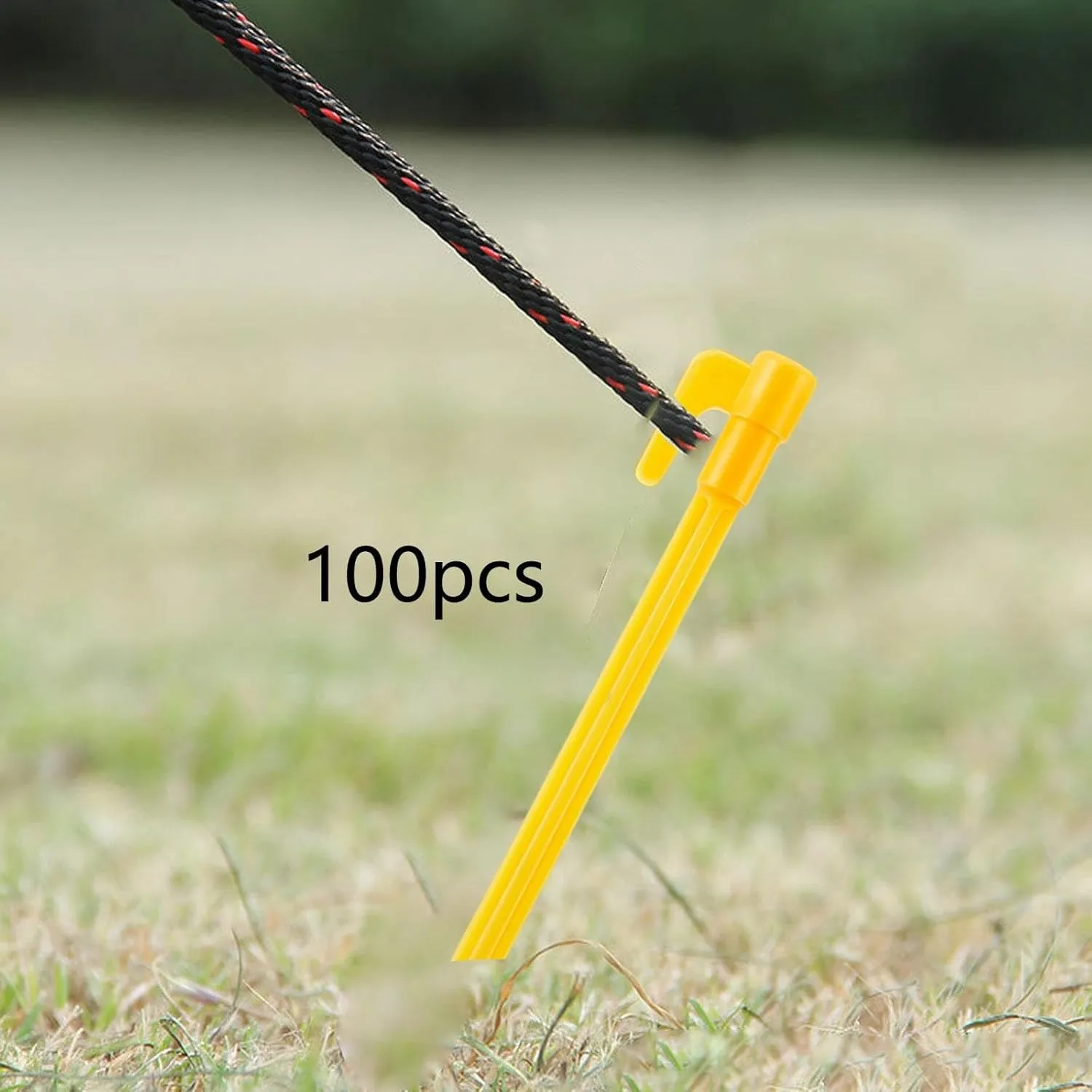 100Pcs Tent Stakes Ground Pegs Practical Anchor Windproof Lightweight Camping Stakes Portable for Yard Awning Shelter Garden, Style D