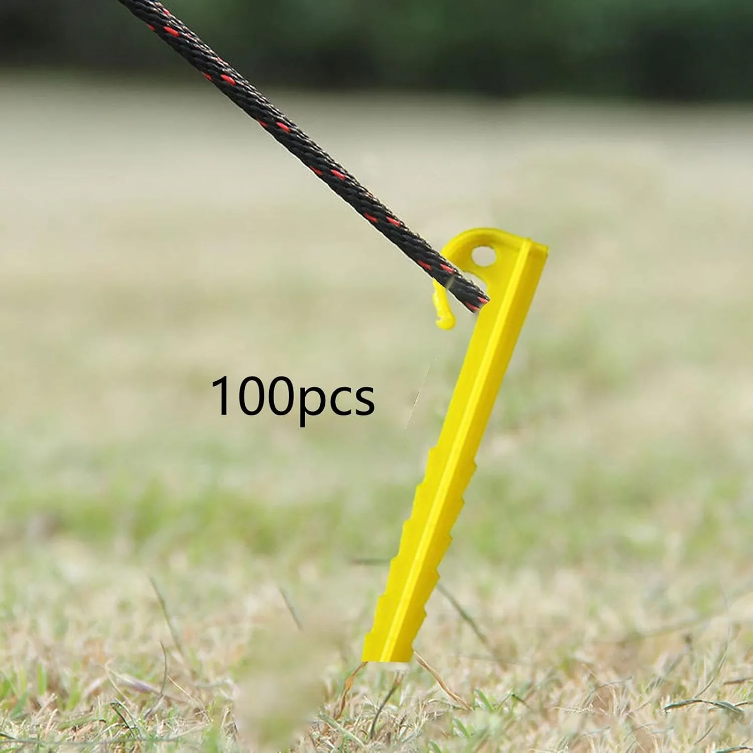 100x Tent Stakes Pegs Camping Stakes Accessories, Durability, Ground Pegs Portable for Backyard Outdoor Awning Shelter Hiking, Style B