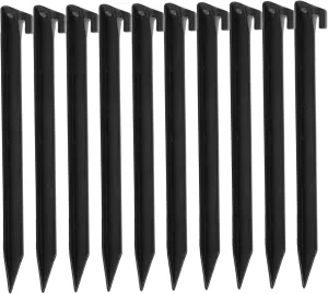 10pcs Heavy Duty Tent Stakes Portable Camping Pegs for Tents Gazebos Tarps Groundsheets Lightweight Design for Secure Outdoor Use