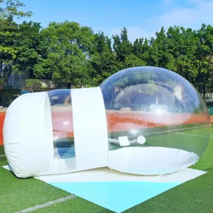 110V Inflatable Transparent Home Tent with Air Blower, Bubble Tent Dome House Camping Tent for Indoor/Outdoor Family Backyard Camping Festivals Stargazing