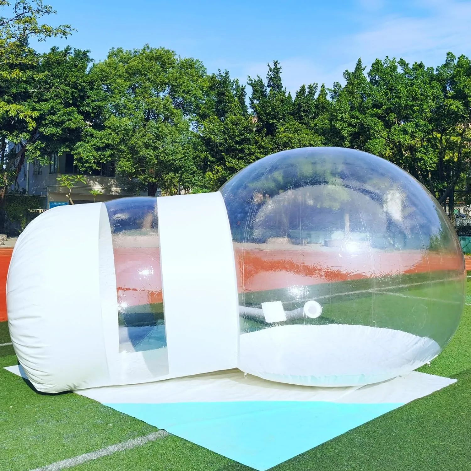 110V Inflatable Transparent Home Tent with Air Blower, Bubble Tent Dome House Camping Tent for Indoor/Outdoor Family Backyard Camping Festivals Stargazing