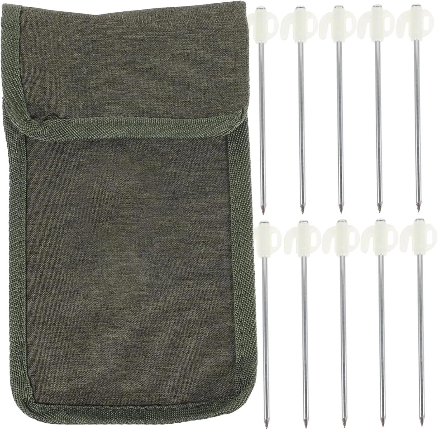 11pc Camping Tent Accessories Set Titanium Tent Stakes Ground Grass Ice
