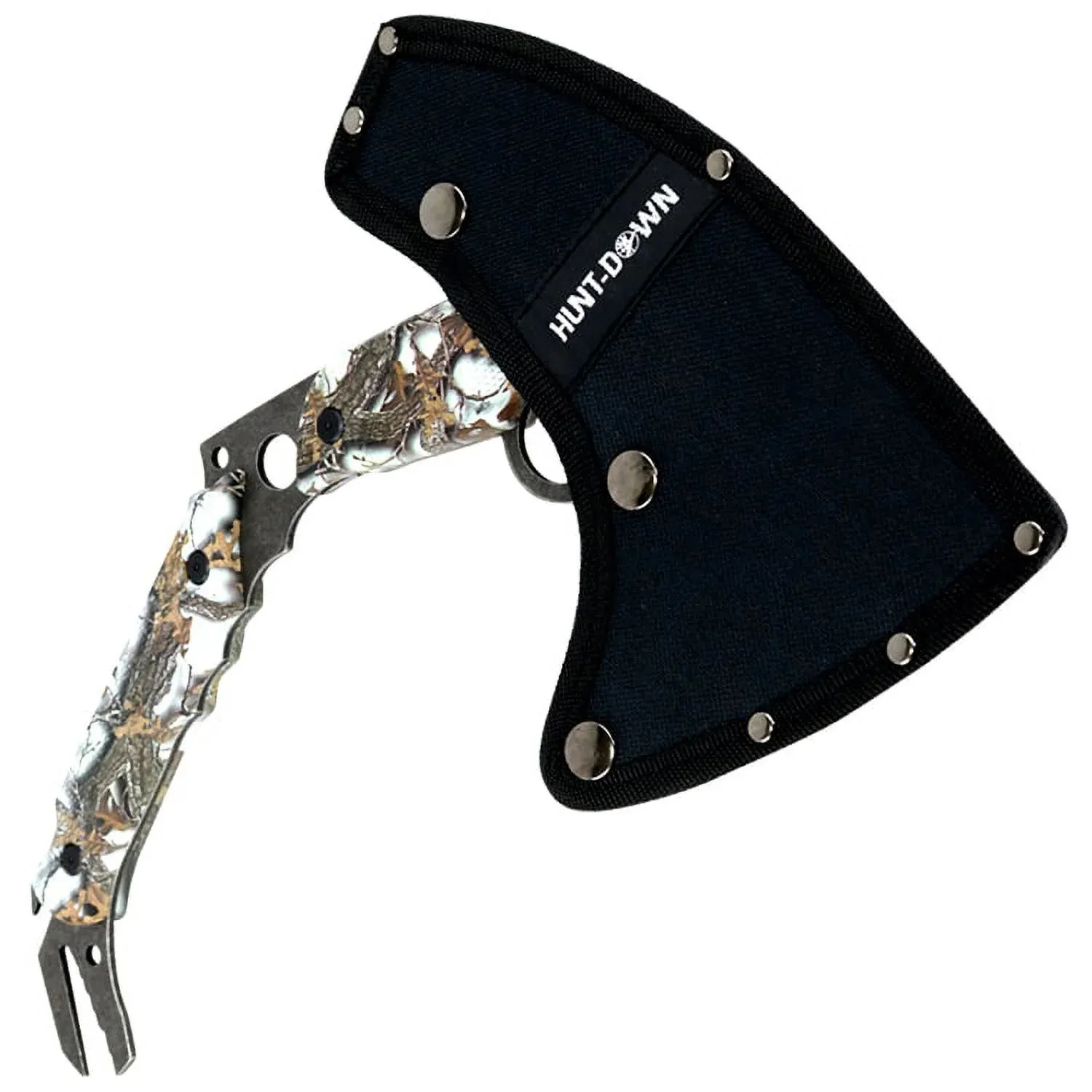 13' Hunting Survival Axe with Sheath - Gray Camo Color Handle