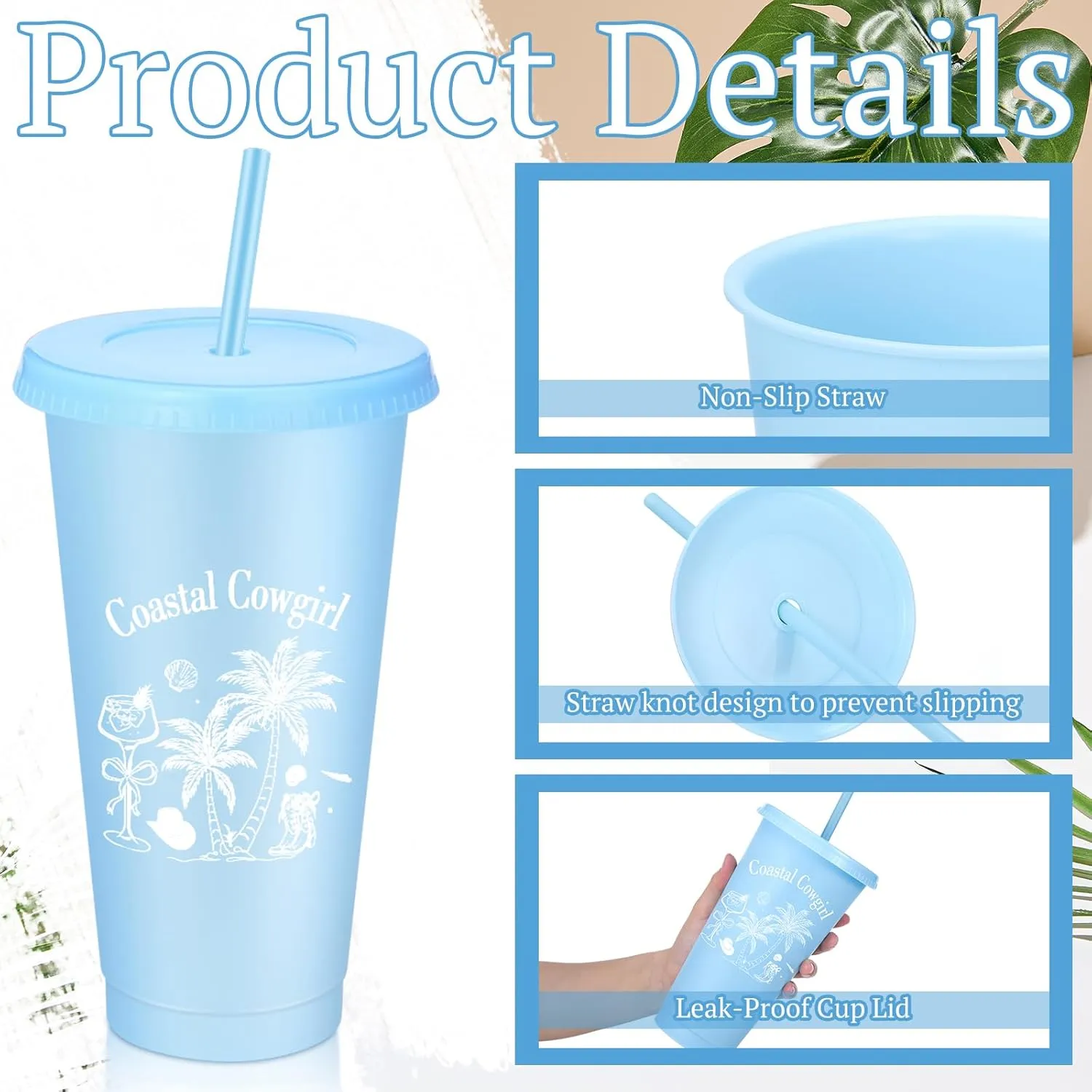 16 Pcs Coastal Cowgirl Bachelorette Party Plastic Cups 24 oz Last Toast on the Coasts Party Tumbler with Lids and Straws Camp Bachelorette Cups for Bride Bridesmaid Gifts