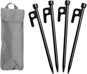 1set Camping Tent Pegs Heavy Duty Metal Stakes for Ground Thickened Design for Wind Resistance Lightweight and Portable for Outdoor Tents and Tarps