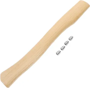 1set Wooden Axe Handle Replacement Ergonomic for Campfire Firewood Chopping Wood Material Easy Maintenance Fits Standard Hatchets Garden Tools