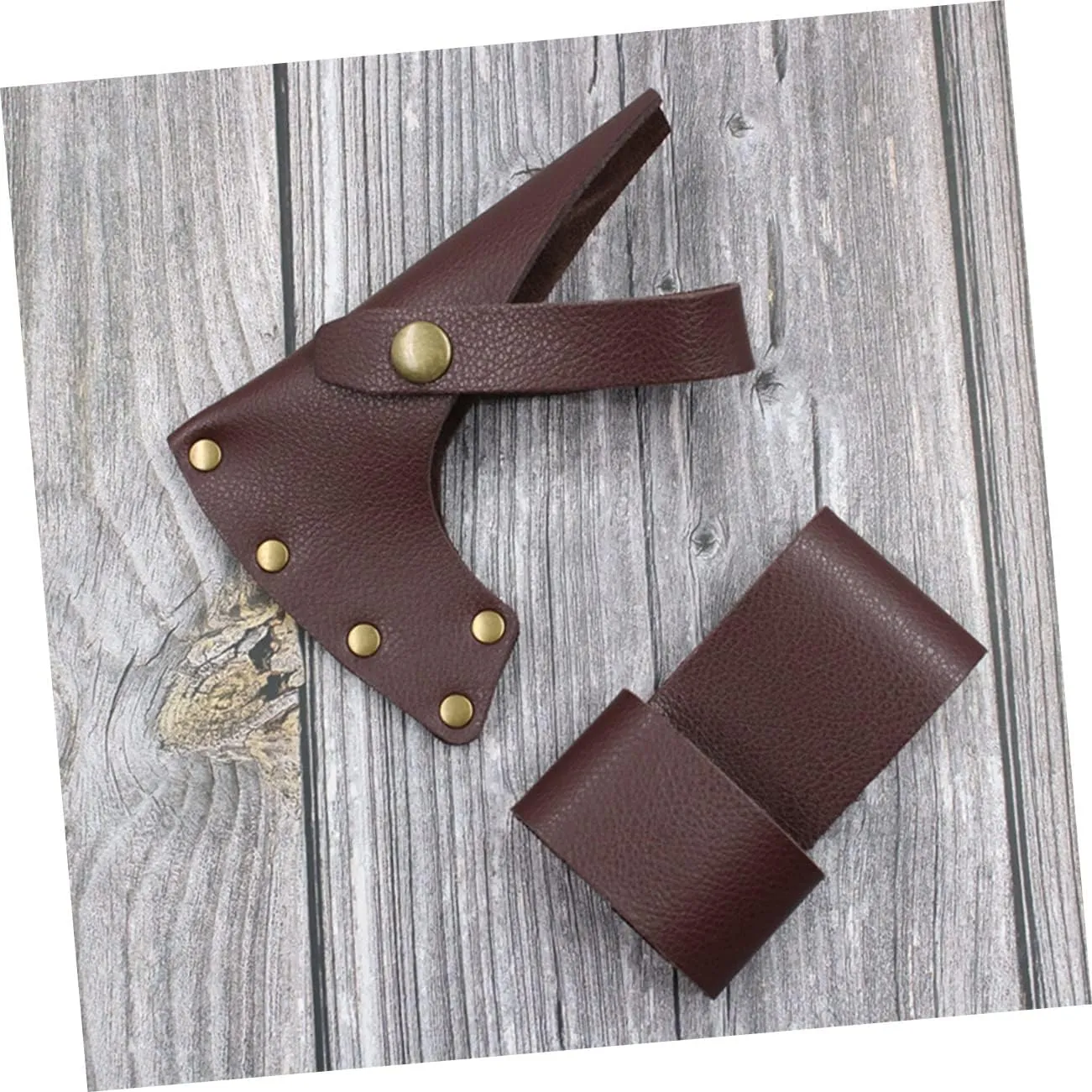 2 Sets Axe Hatchet Cover Portable Protective Case Thick Leather for Axe
