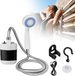 2025 Portable Camping Shower, Outdoor Camp Showers Pump, Handheld Water Pump with Hose, Rechargeable Electric Shower Pumps, for Camping, Hiking, Traveling (1 set)