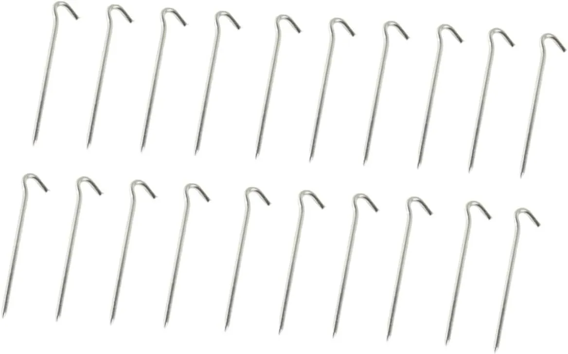20pcs Sturdy Tent Stakes Shape Pegs for Outdoor Camping Heavy Duty Ground Anchors for Tents Gazebos Tarps for Soil