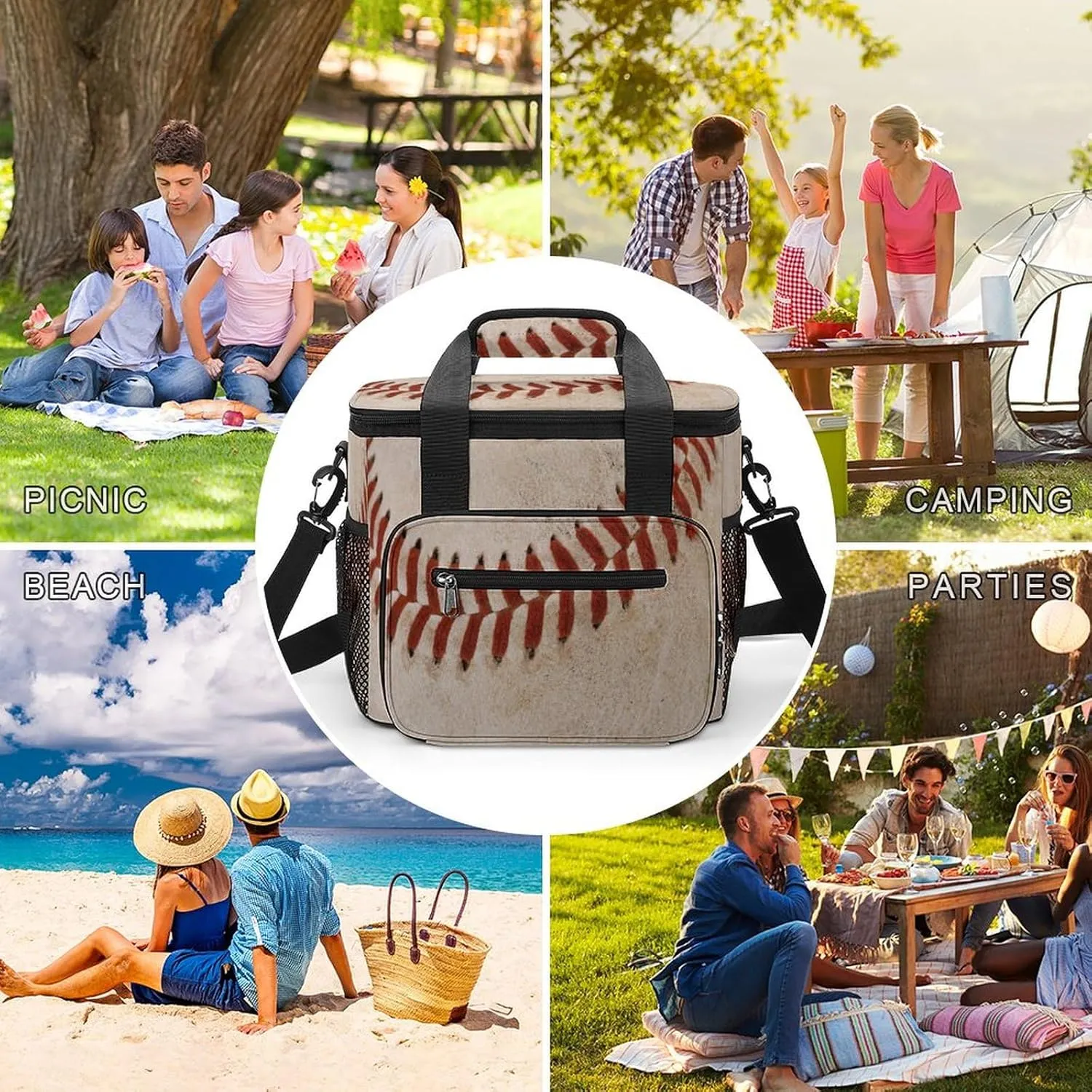 22.5L Insulated Camping Coolers Bag Large Leakproof Ice Chest for Beach Travel Picnic