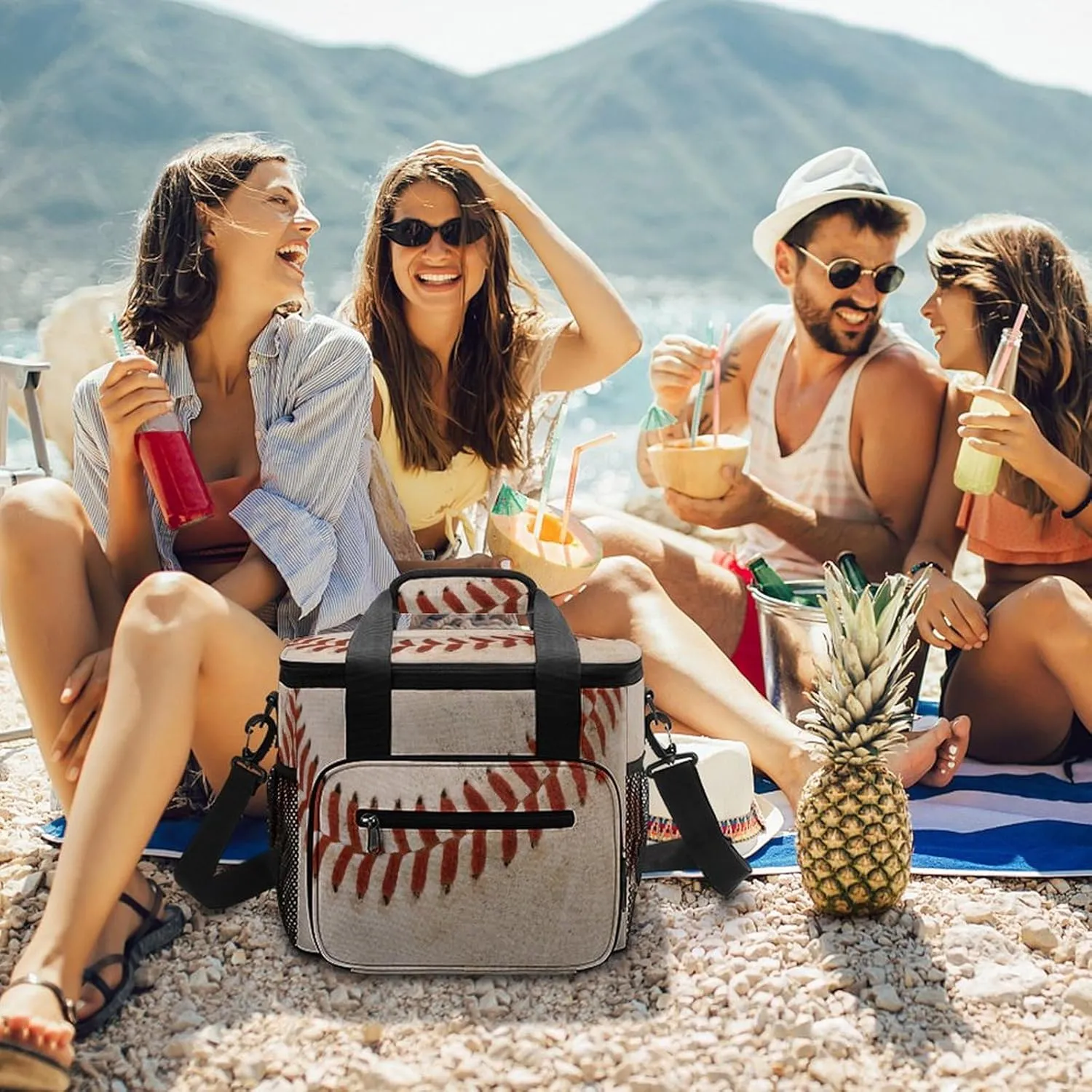 22.5L Insulated Camping Coolers Bag Large Leakproof Ice Chest for Beach Travel Picnic