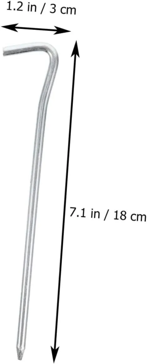 25pcs Metal Tent Stakes Galvanized Heavy Duty Pegs for Camping Outdoor Awning Fixing Supplies Garden Spikes for Secure Tents and