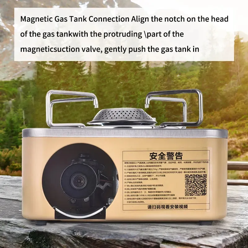 2800W Camping Gas Stove – Portable High-Power Butane Burner for Outdoor Cooking