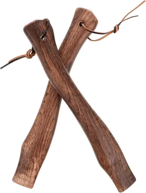 2pcs Ergonomic Wooden Axe Handle Replacement Compact Design for Axes Durable Hatchet to Install and Portable for Chopping and Repairing