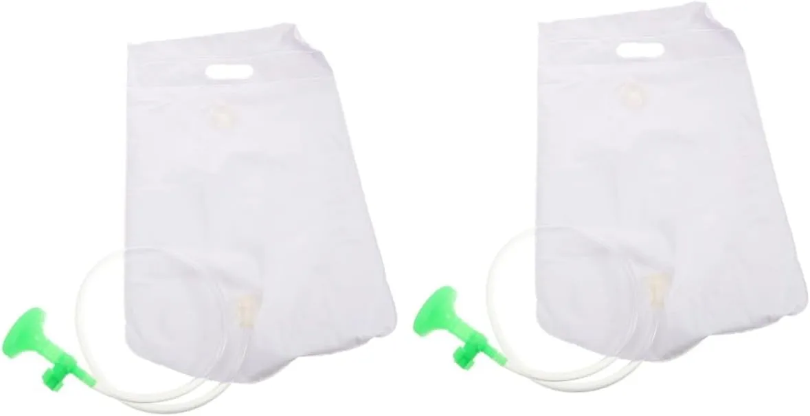2pcs Multi-Function Bedside Shower Bag Easy-Clean Portable Hair Washing Shower Inflatable Water Bag for Elderly Travel and Bedridden Patients