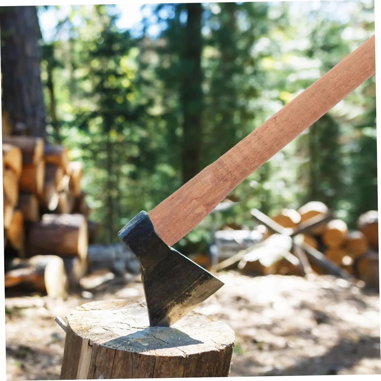 2pcs Wooden Hatchet Handle Replacement Hardwood Axe Handle for Camp Axe Comfortable Grip Easy Installation for Outdoor Work