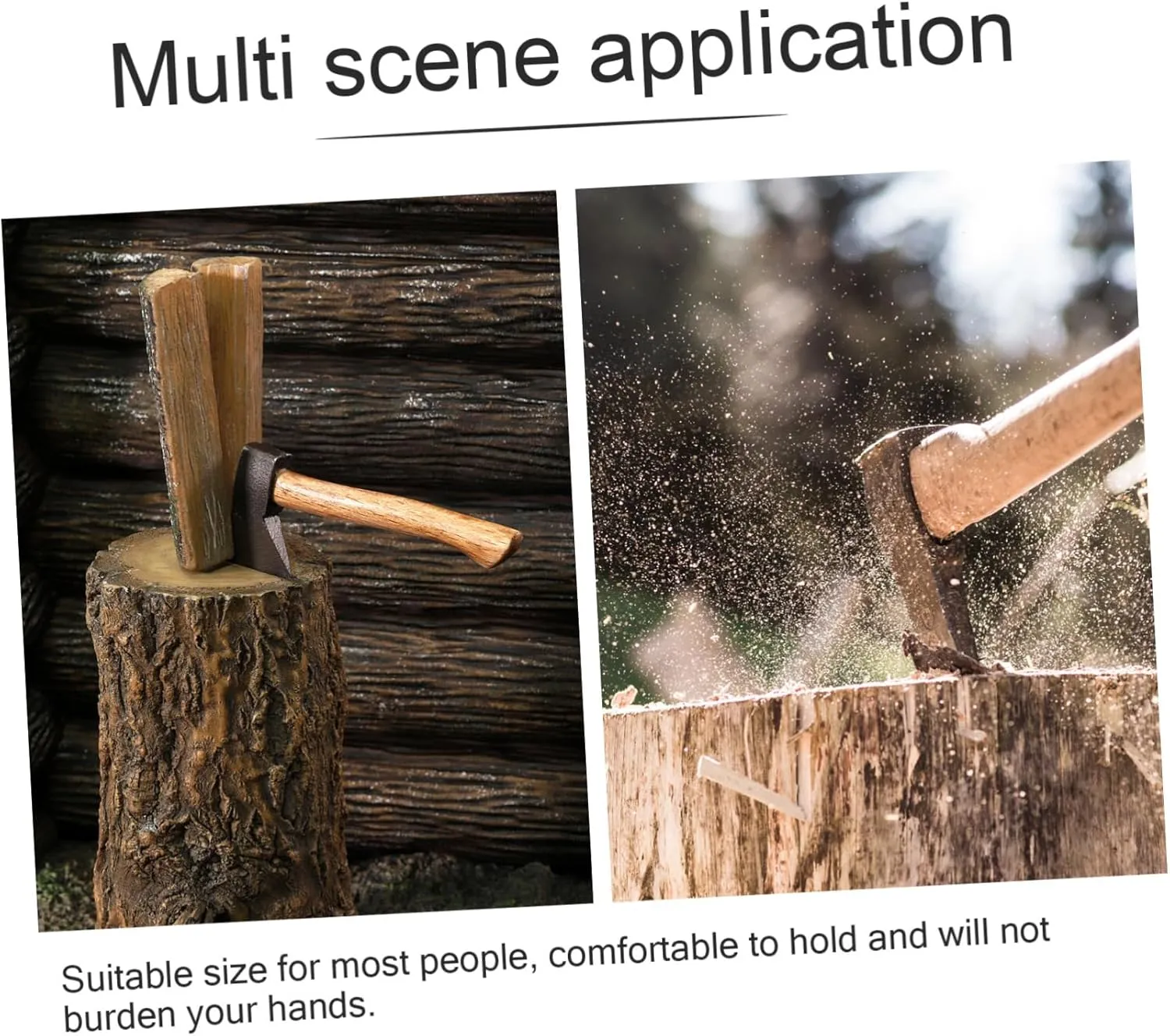 2pcs Wooden Hatchet Handle Replacement Hardwood Axe Handle for Camp Axe Comfortable Grip Easy Installation for Outdoor Work