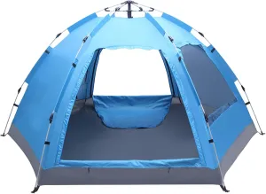 3-4 Person Camping Tent,Instant Easy Pop Up Dome Tent,Automatic Waterproof Family Camping Tent,Lightweight Portable Backpacking Tent for Outdoor Camping/Hiking