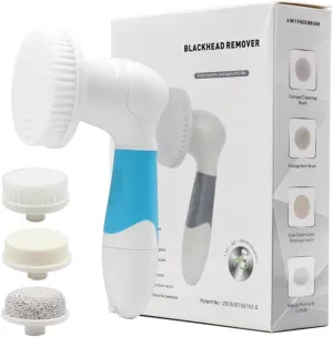 3 in 1 Face Scrubber Exfoliator, Electric Face Scrubber, Waterproof Deep Cleaning Rechargeable Facial Spin Brush, for Removing Blackhead, Face Massaging,Blue