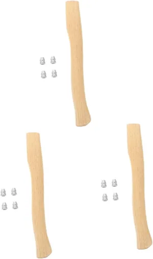 3 Sets Ax Wooden Handle Axe Handle Replacement Axe Handle for Repair Axe Accessory Axe Fitting Wood Hatchet Handles Axe Grip Axe Wood Handle Wooden Handles Handle for Axe