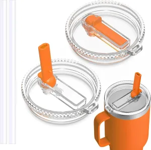30 oz Straw Leak Proof Lid for YETI, Tumbler Lid for Yeti Rambler 30/32 oz Tumbler,26/35/42 oz Straw Mug,and Hydro Flask 32/40oz Travel Tumbler,Replacement Lid BPA Free(King Crab*2)