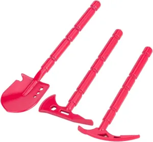 3Pcs RC Metal Mini Shovel & Axe & Pickaxe Tools Sets Simulation Decorative Accessories for 1/10 Traxxas TRX4 Axial SCX10 ii Redcat Gen7 Gen8 RC Crawler Car (Red)
