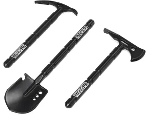 3Pcs RC Metal Mini Shovel & Axe & Pickaxe Tools Sets Simulation Decorative Accessories for 1/10 Traxxas TRX4 Axial SCX10 ii Redcat Gen7 Gen8 RC Crawler Car