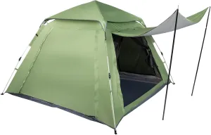 4 Person Camping Tent,Portable Cabin Tent,Easy Set Up,Lightweight Family Camping Tent,Waterproof with Top Rainfly for Outdoor Camping/Hiking Backyard