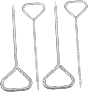 4pcs Heavy Duty Metal Tent Stakes for Camping and Outdoor Activities Galvanized Ground Pegs for Support for Tents Tarps and Weddings