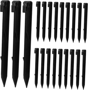 50pcs Heavy Duty Plastic Tent Stakes Long Camping Pegs for Outdoor Use Durable Garden Ground Netting Stakes for Tarp Lawn and Canopy Anchoring