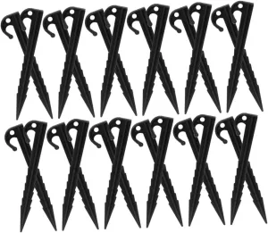 50Pcs Plastic Tent Support Stakes Durable Camping Pegs with Strong Holding Power for Grass Ice Essential Tent Accessories for Outdoor Canopy and Tarps