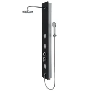 59 Inch Tempered Glass Shower Panel with Hand Shower