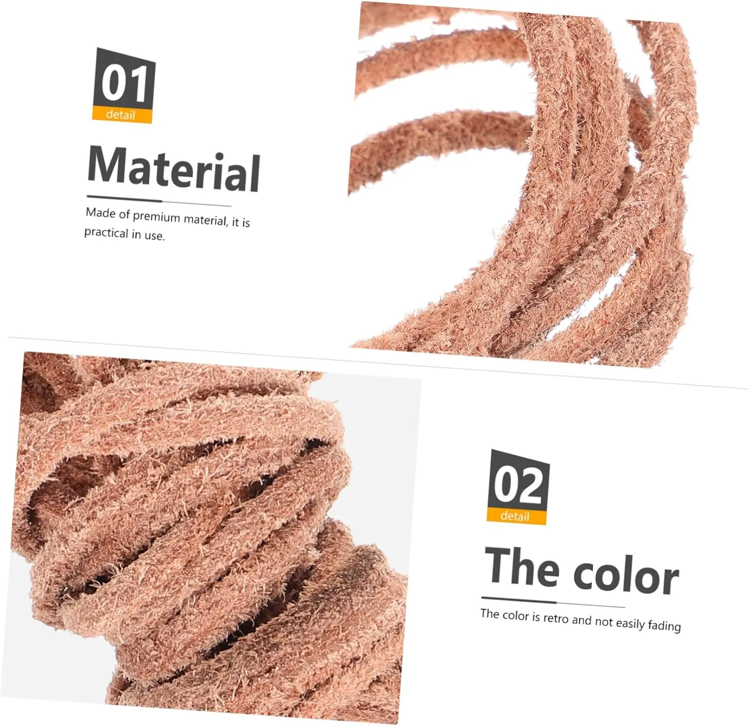 5pcs Leather Rope for Crafts Durable Non Slip Leather Cord for Bracelet Making Decorative Projects and Jewelry Design Versatile Cowhide Material Comfortable for Hands