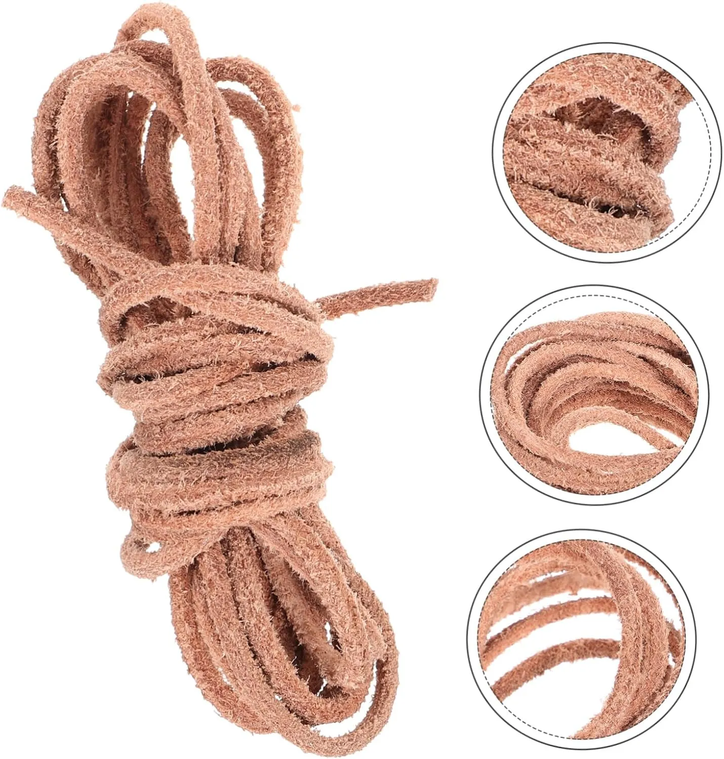 5pcs Leather Rope for Crafts Durable Non Slip Leather Cord for Bracelet Making Decorative Projects and Jewelry Design Versatile Cowhide Material Comfortable for Hands