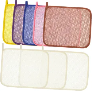 8 Pcs Facial Bath Cloth Scrubber Shower Cloth Body Scrub Bath Towel Exfoliating Cleansing Washcloths Hand Wash Cloth Scrub Body Wash Cloth Washing Face Towels Wash Cloths Nylon