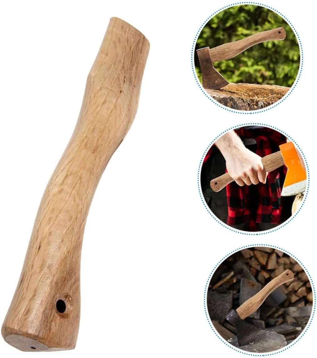 8 Pcs Wooden Ax Handle Axe Replace Handle Axe Handle for Replacement Axe Handle Replacements Fitting for Axe Wooden Replacement Handle Wooden Handle for Axe Wood Grip for Axe