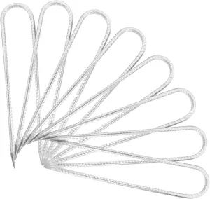 8pcs U-Shaped Ground Stakes for Tents Trampolines and Garden Anchors Heavy Duty Pegs for Outdoor Stability and Secure Fixing