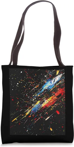 Abstract Meteor Shower Tote Bag