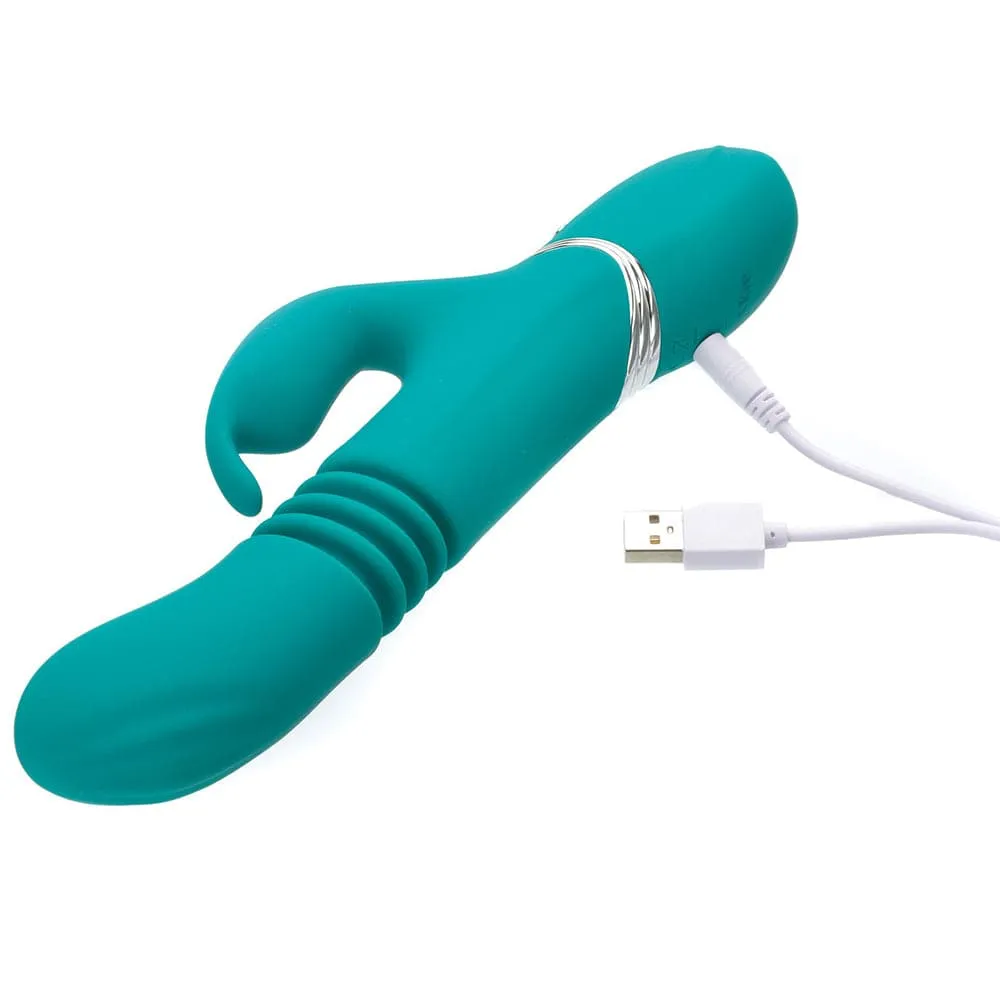 Adam & Eve Eve's Rechargeable Thrusting Rabbit - Teal