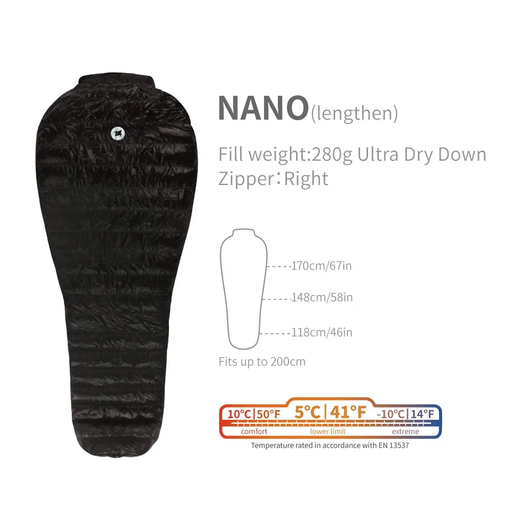 AEGISMAX LETO & NANO 700FP Ultra Dry Goose Down Sleeping Bag Ultralight Down Sleeping Bag