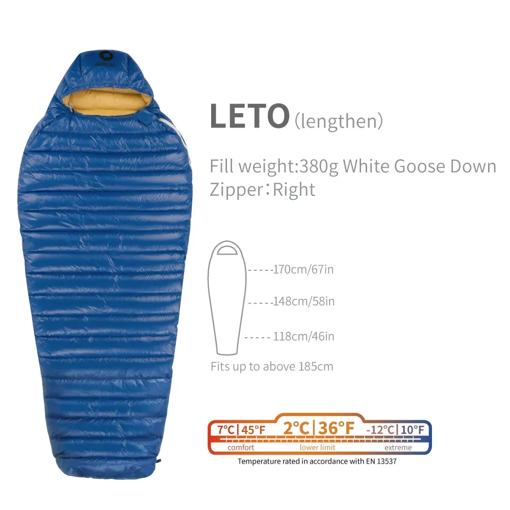 AEGISMAX LETO & NANO 700FP Ultra Dry Goose Down Sleeping Bag Ultralight Down Sleeping Bag