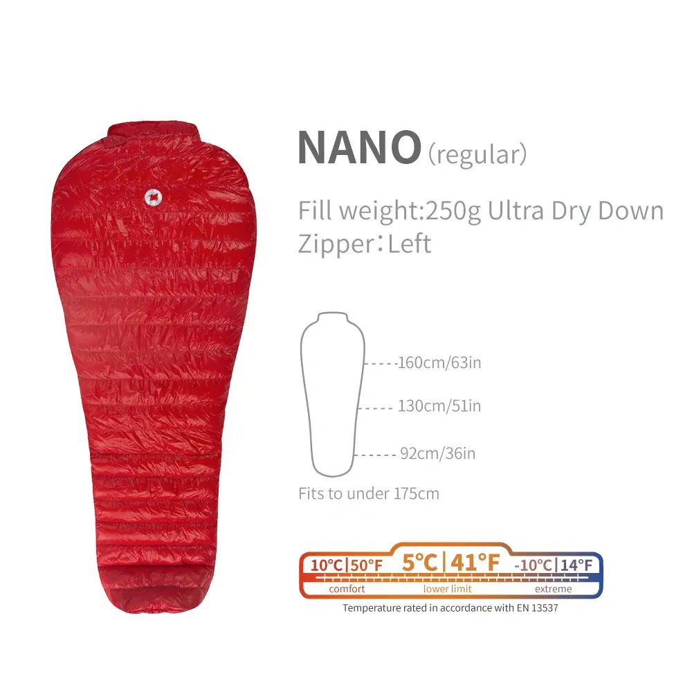 AEGISMAX LETO & NANO 700FP Ultra Dry Goose Down Sleeping Bag Ultralight Down Sleeping Bag